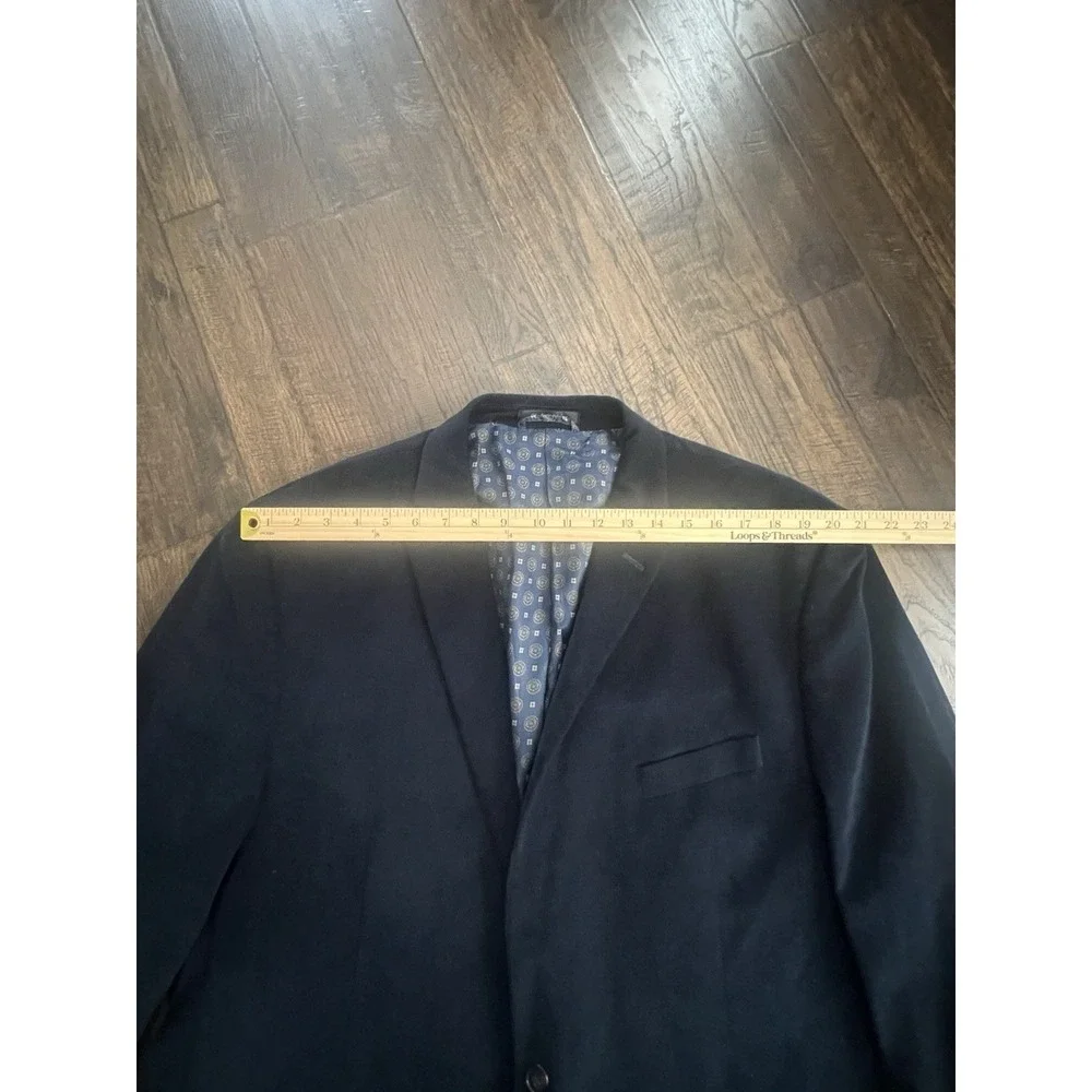 Ralph Lauren Black Label Suede Elbow Patch Navy Corduroy Blazer Sport Jacket 50L